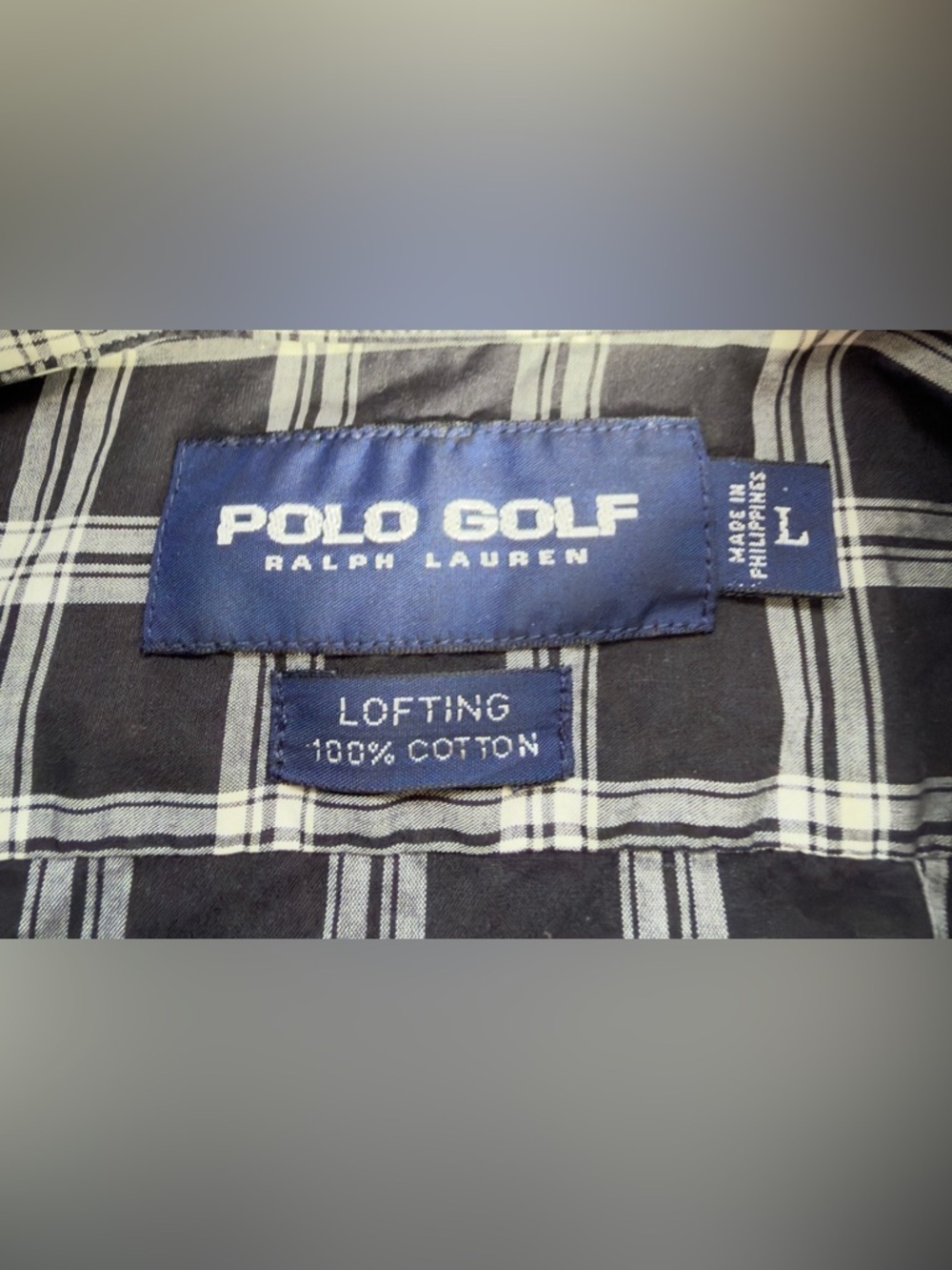 Ralph Lauren Black and White Plaid Long-Sleeve Button-Down Shirt - Picture 4 of 7